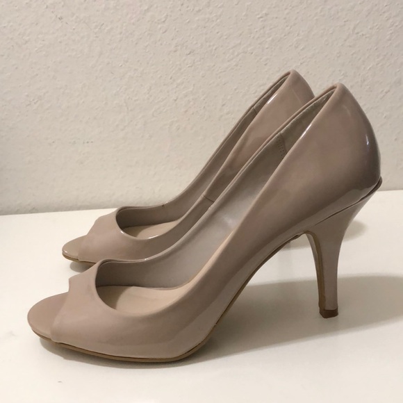 Fergalicious - Patent Leather Peep-toe Pumps - Picture 2 of 6